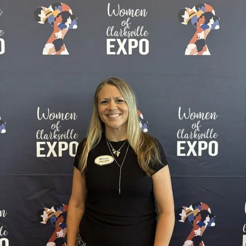 Alexis Goines representing The Goines Agency at the Women of Clarksville Expo.